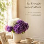 Real Touch Hydrangea Artificial Flowers, 19.7in Faux Silk Stems Bundle thumbnail - BloomWitness artificial flower