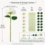 Real Touch Hydrangea Artificial Flowers, 19.7in Faux Silk Stems Bundle thumbnail - BloomWitness artificial flower
