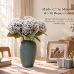 6 Stems Real Touch Hydrangea Bouquet, Lifelike Faux Silk Flowers for Vase Decor (Blue / Pink) thumbnail - BloomWitness artificial flower