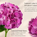 6 Stems Real Touch Hydrangea Bouquet, Lifelike Faux Silk Flowers for Vase Decor (Blue / Pink) thumbnail - BloomWitness artificial flower