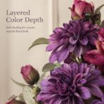 11 Stems Artificial Peony Hydrangea Rose Dahlia Bouquet, Real Touch Faux Silk Flowers for Vase thumbnail - BloomWitness artificial flower