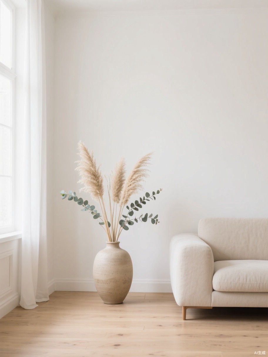 Nordic minimalist artificial flower collection - dried botanicals and branches arrangement