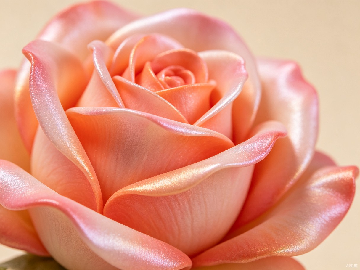 Close-up of BloomWitness rose petal showing realistic texture and hand-painted details