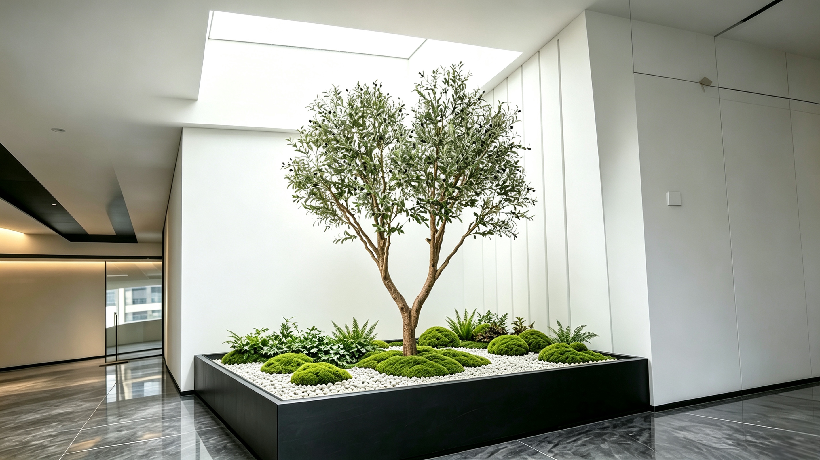 Indoor cherry blossom tree in full bloom