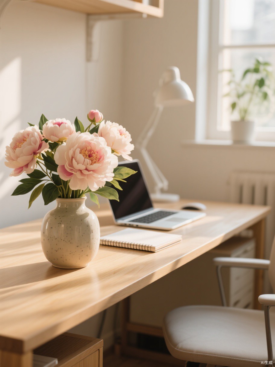 Peony desk decor