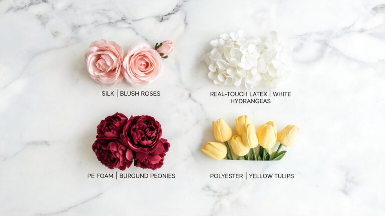 What are artificial flowers made of?