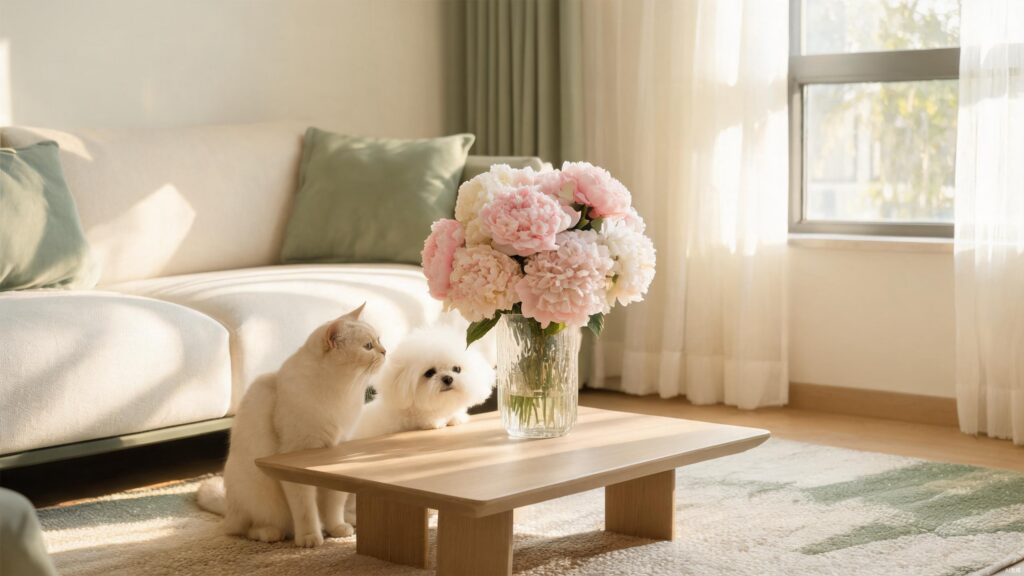 Are artificial flowers toxic to pets?