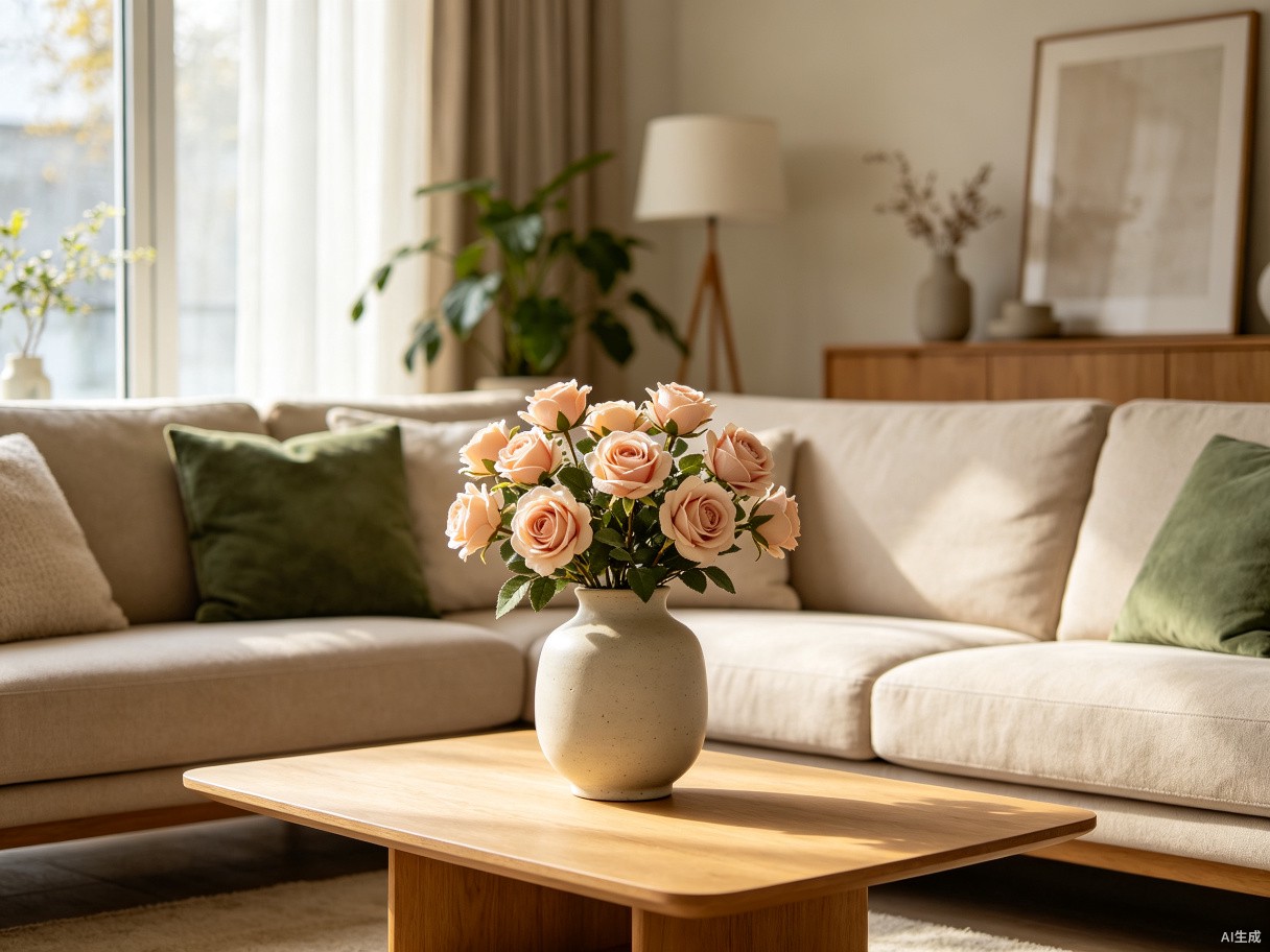 BloomWitness roses in modern living room