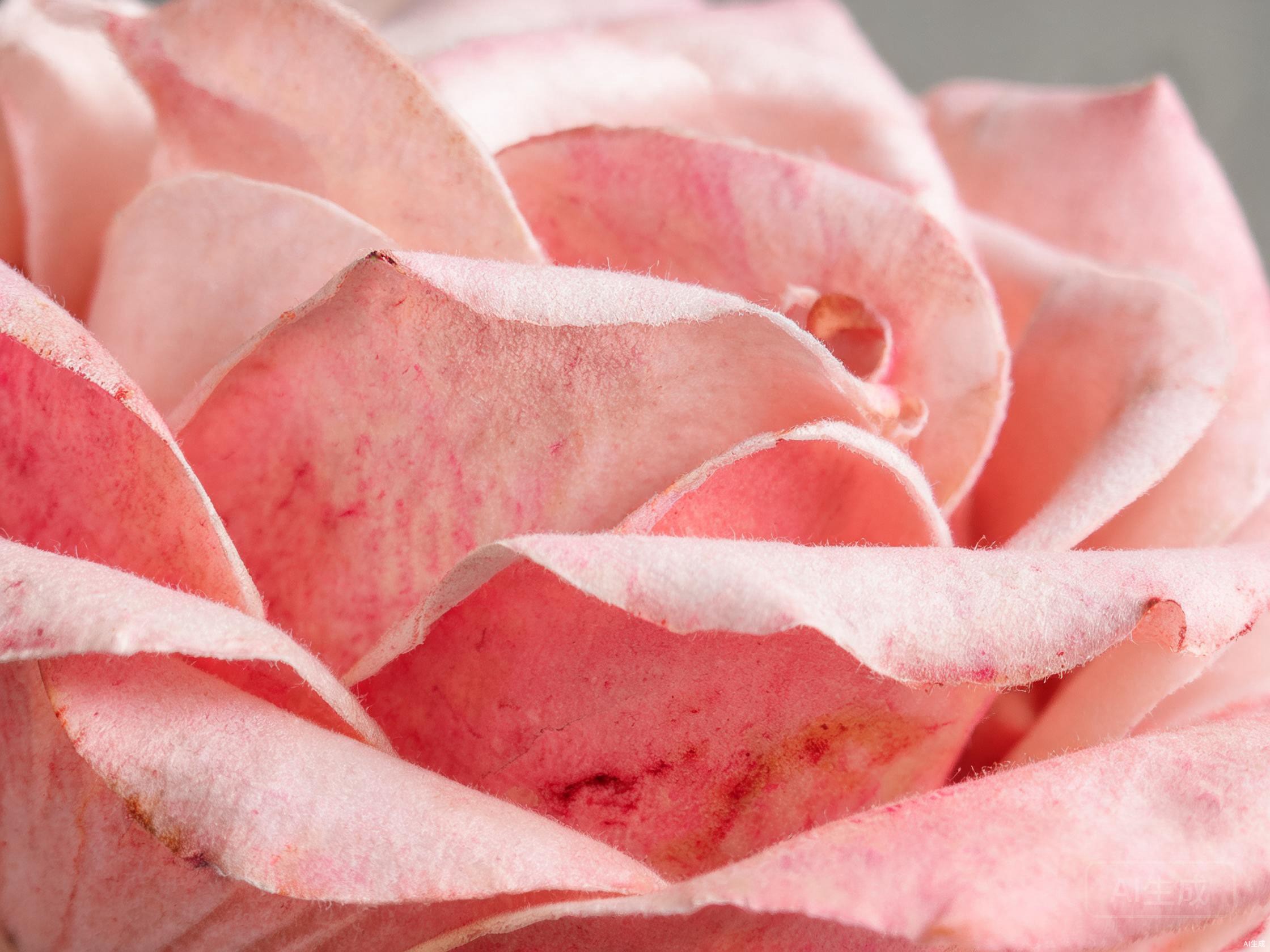 Macro close-up of premium real-touch artificial flower petals showing natural color gradients and velvety texture