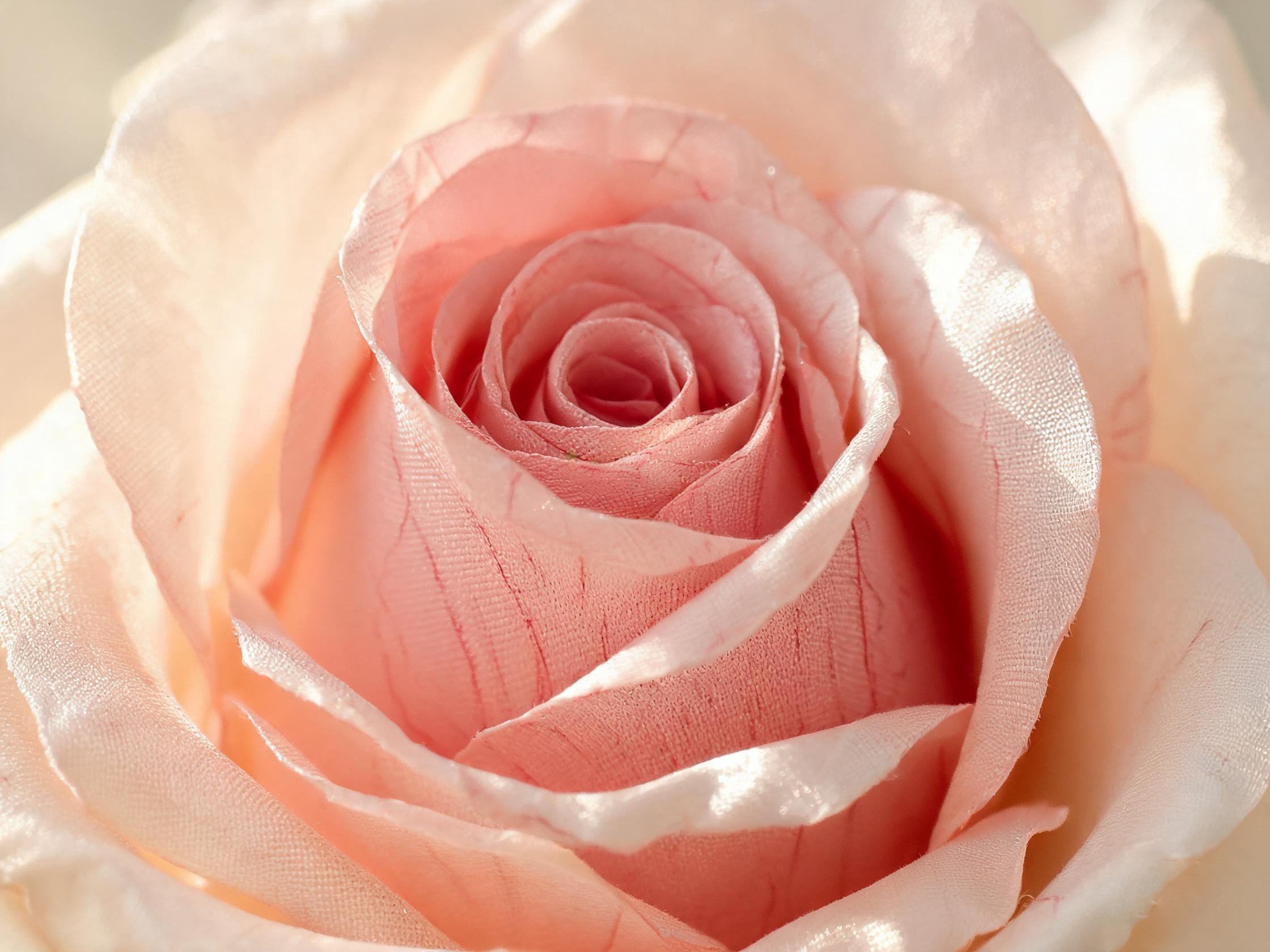 Close-up of premium silk artificial rose showing delicate fabric texture and natural color gradients