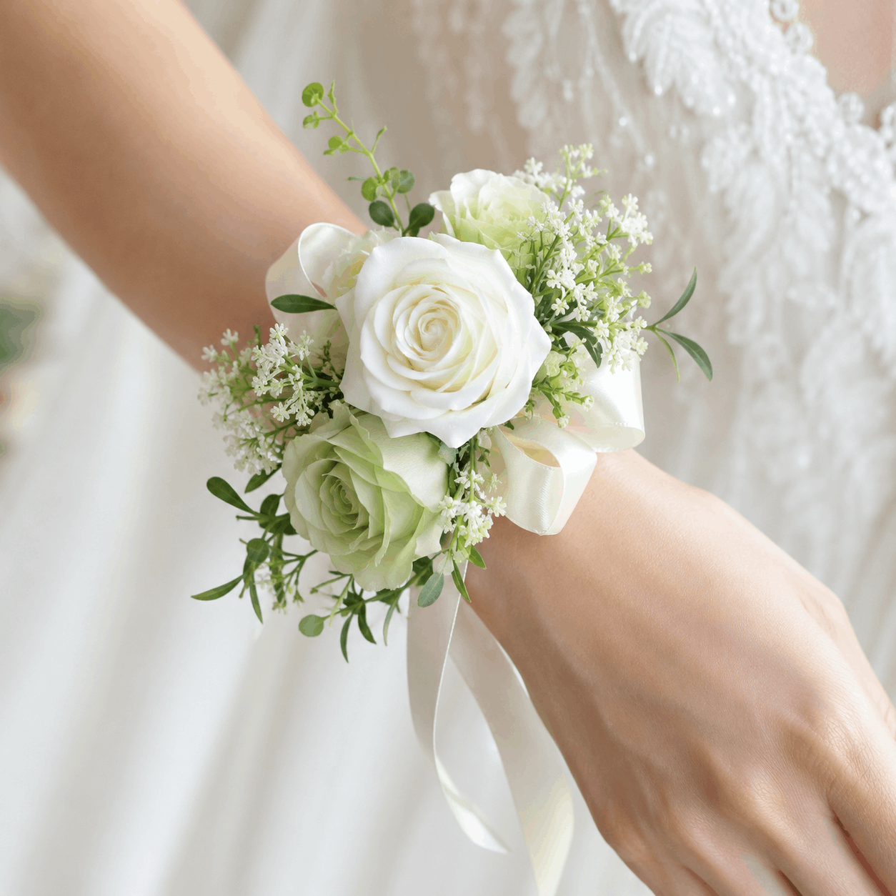 Close-up of forest-inspired artificial flowers and greenery details - BloomWitness